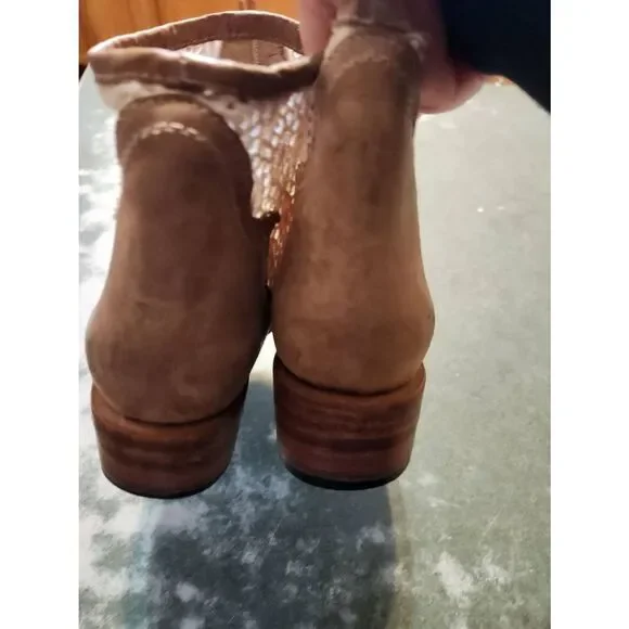 Freebird by Steven Coyote Crochet Leather Ankle Booties Size 7 - Picture 7 of 7